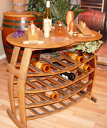 27 Bottle Double Head Wine Barrel Bistro Table